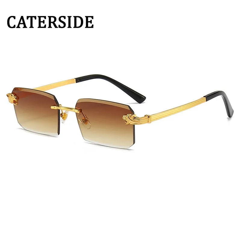 

New Fashion Rectangle Rimless Sunglasses Women Men Steampunk Sun Glasses Frameless Shades Retro Vintage Trendy Frame Eyeglasses