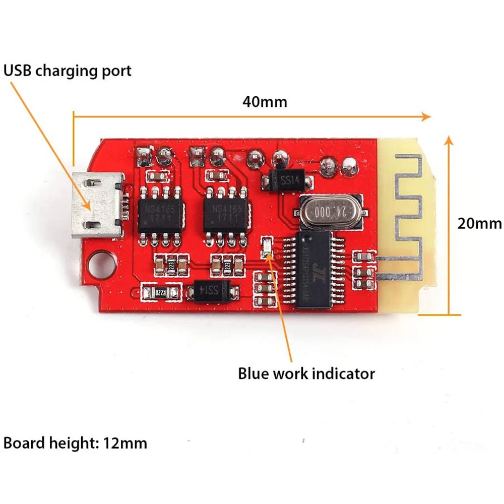 Bluetooth Receiver Board BT Stereo Audio Amplifier 5W*2 20W*2 Power Amplifier Module 3.7-5V 5V-24V for DIY Wireless Speak