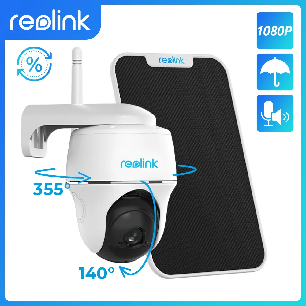 

[Отремонтированная камера] Reolink Argus PT 1080p WiFi камера Интеллектуальное обнаружение беспроводная камера безопасности с питанием от аккумулятор...