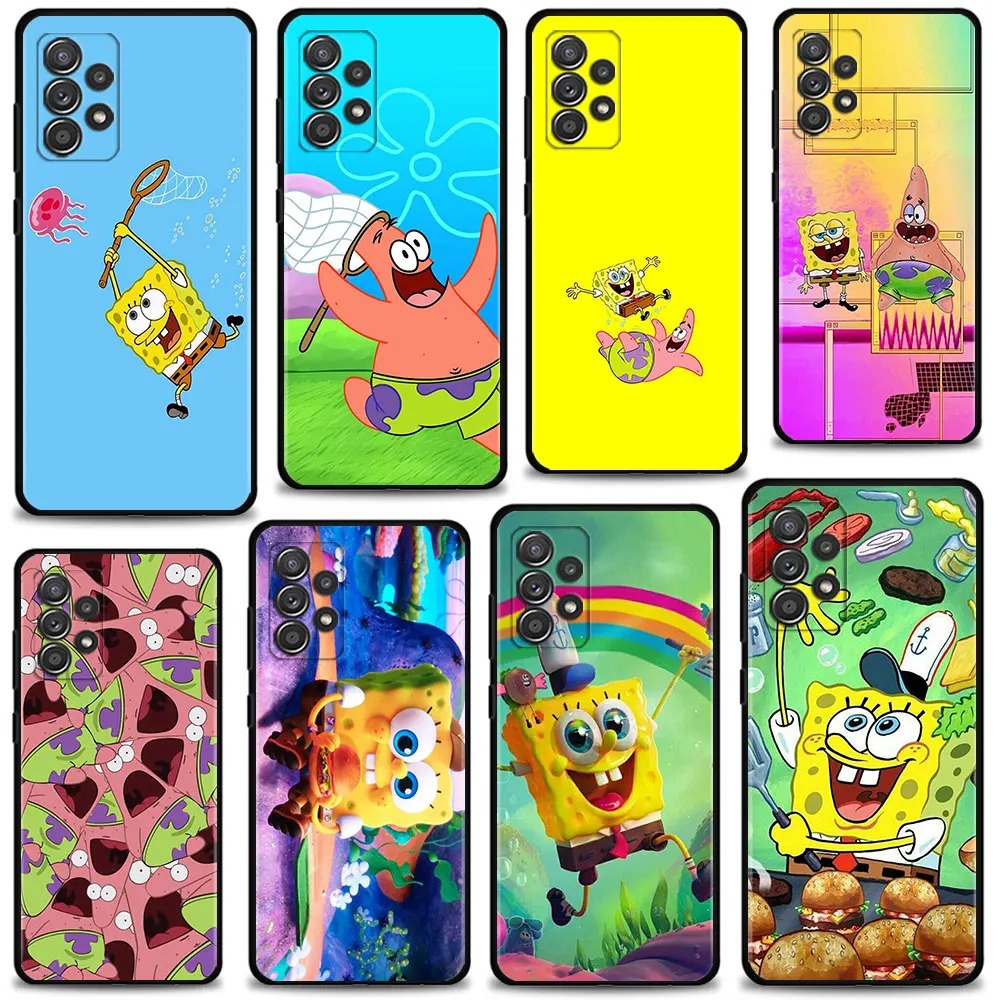 

Camera Protection Case For Samsung Galaxy A12 A52 A51 A32 A21s A71 A02s A31 A72 A11 A03 Phone Cover Bob Esponja BA6