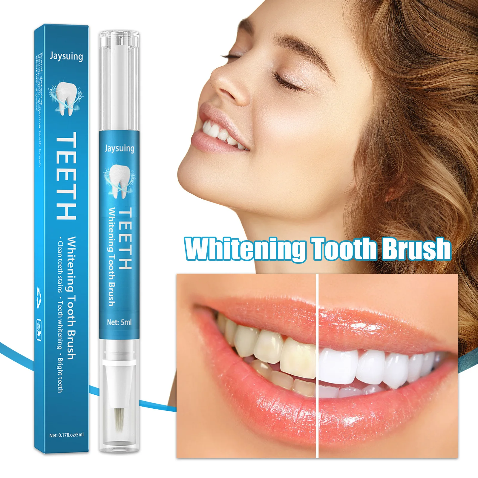 

5ml Teeth Whitening Pen Tooth Gel Whitener Bleach Remove Stains Oral Hygiene Instant Smile Teeth Whitening Kit Cleaning Serum