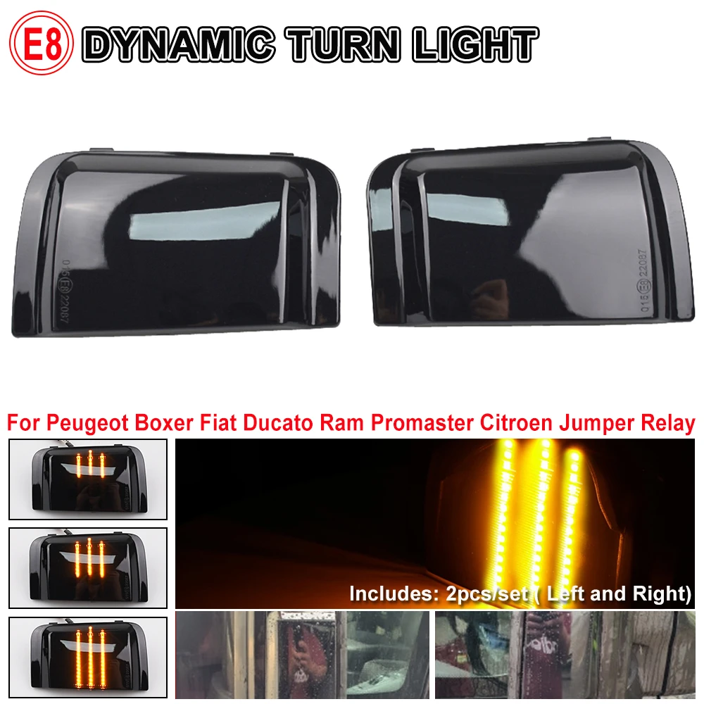 

Для Fiat Ducato Peugeot Boxer Citroen Jumper Relay Ram Promaste, боковая лампа с зеркалом, динамический фонарь с указателем поворота, мигающее устройство