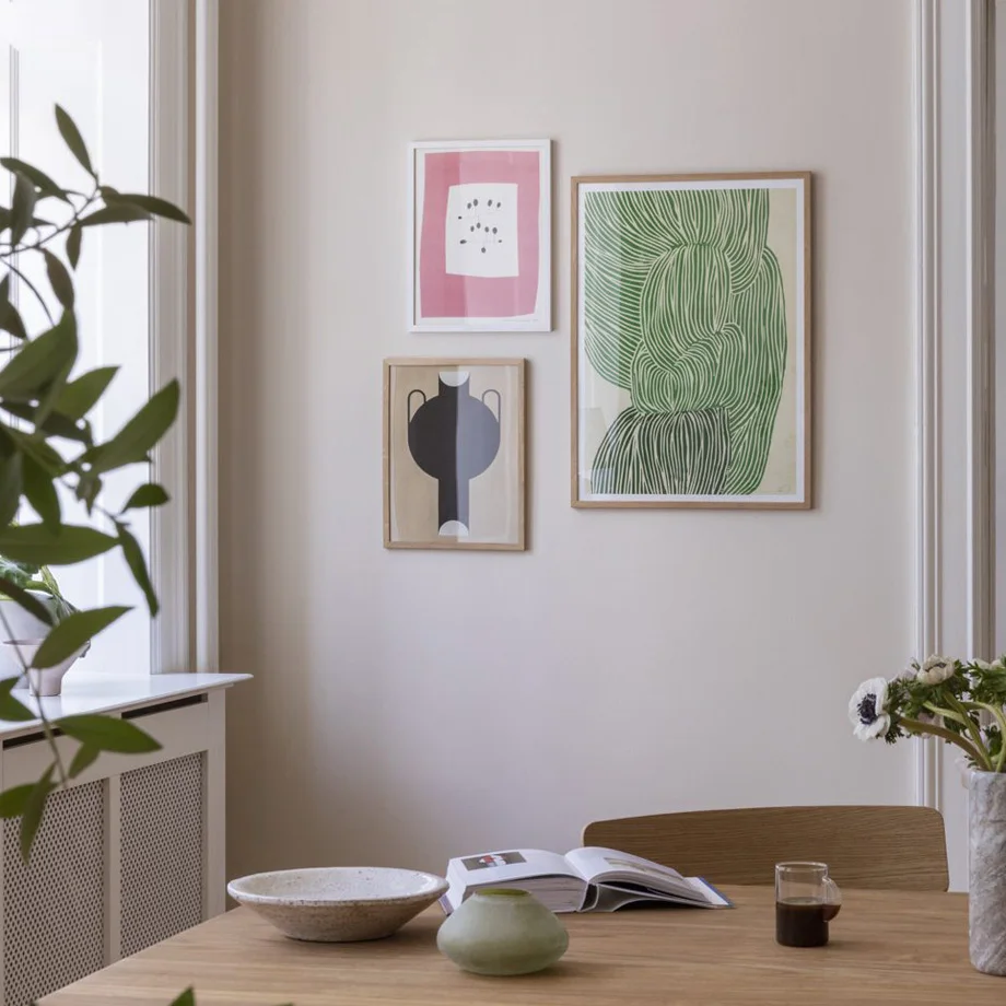 Абстрактная изогнутая Геометрическая ваза настенная Картина на холсте