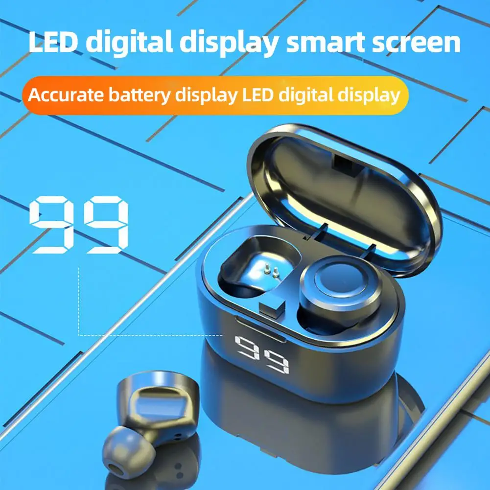 

A6 Bluetooth Earphones Mini In-ear Handsfree Noise Reduction Headphones with Mic Sports Stereo Wireless Headsets for Running