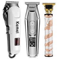 kemei hair cutting machine clippers electric shaver for men 3 piece set kemei clipper trimmer for men usb charging hair trimmer