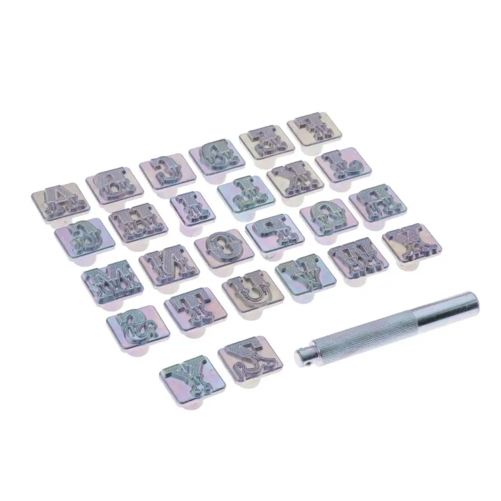 

26pc 1''(24mm) Alphabet Letter Stamp Punch Set for Jewel Making/Steel Stamp Die Punch/Wood/Leather (24MM Letter)