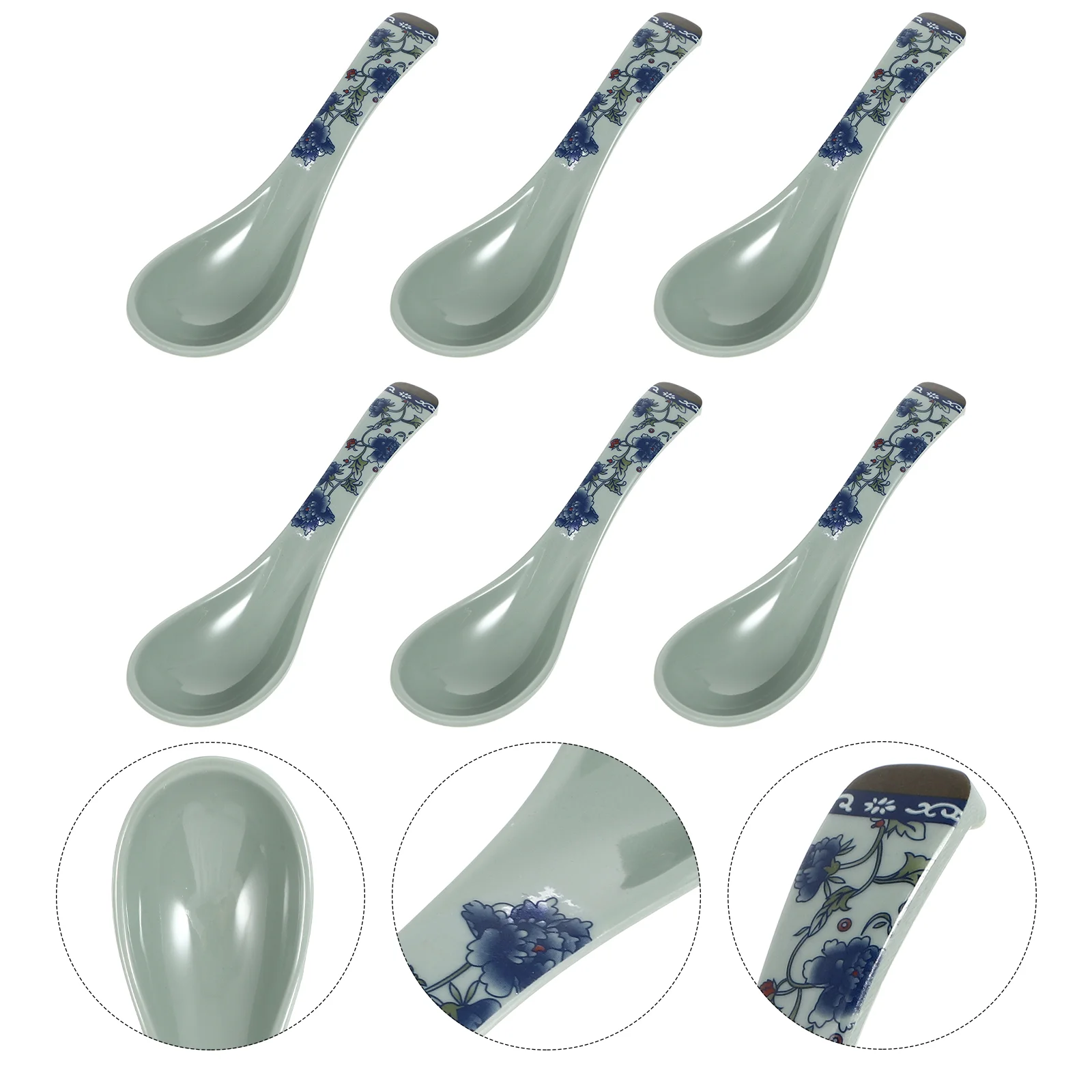 

Spoons Soup Spoon Japanese Asian Ceramic Rice Chinese Ramennoodle Teaspoons Porridge Appetizer Table Cereal Cream Mixing