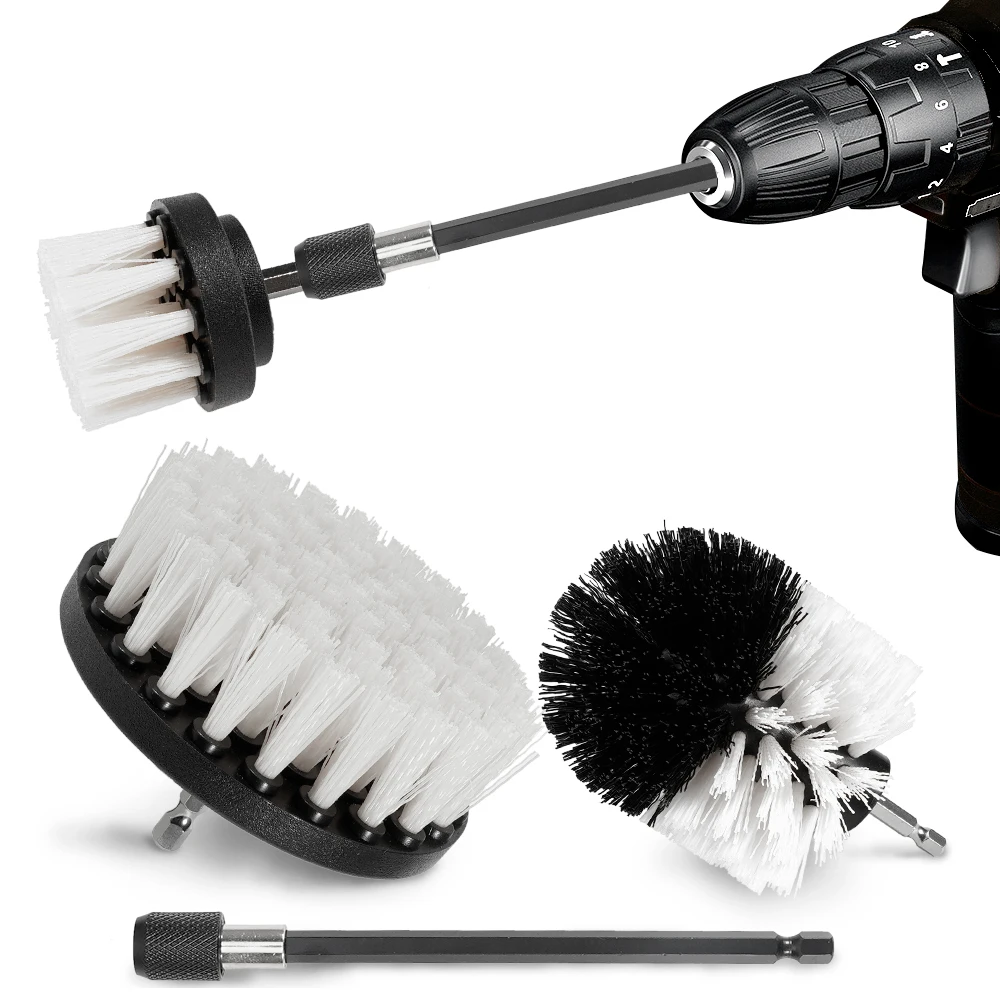 

Drill Brush Attachment Set Power Scrubber Cleaning Tool Kit for Car Body Door Wheel Windshield