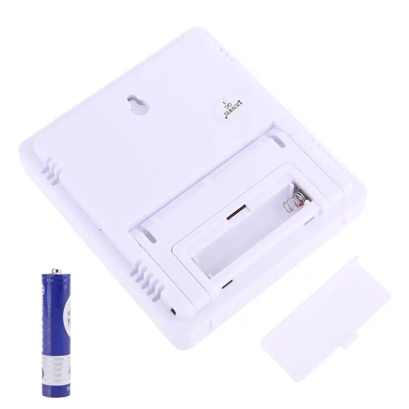 Мини цифровой ЖК-измеритель температуры и влажности часы Крытый гигрометр