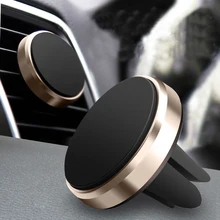 Magnet Holder Round Car Magnetic phone Bracket portable Car Air outlet GPS Holder Aluminium Alloymagnetic Mobile Phone Holder