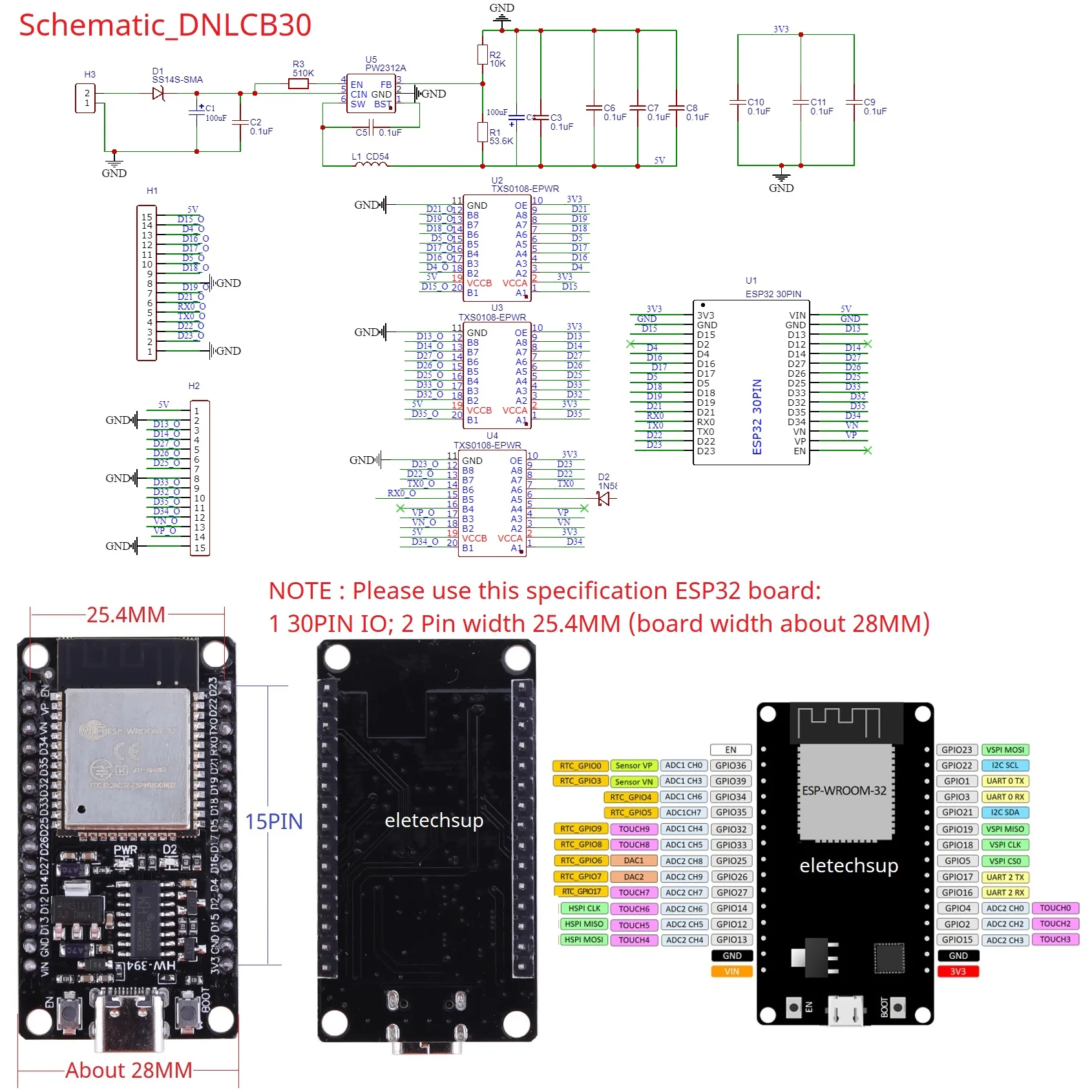 ESP32 Wi-Fi 3 В до 5 двунаправленный преобразователь уровня LvTTL в TTL IO плата расширения с