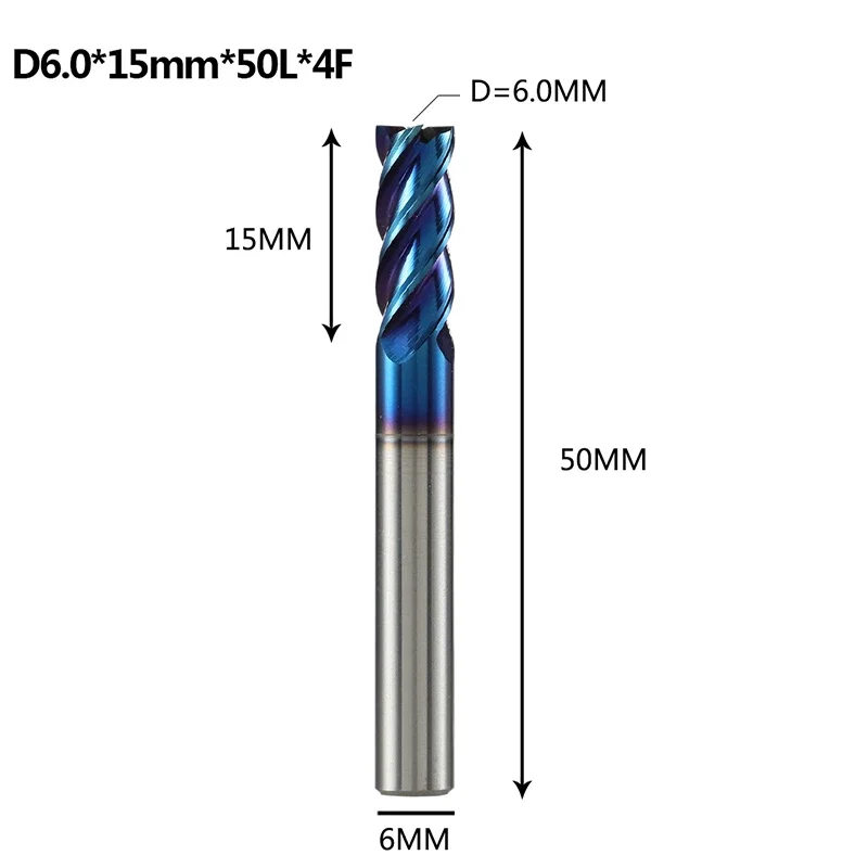 

1 шт., концевая фреза из твердосплавной стали, 4 канавки, прямая концевая фреза, профильная фреза, концевая фреза d1-d20 для фрезы из нержавеющей стали
