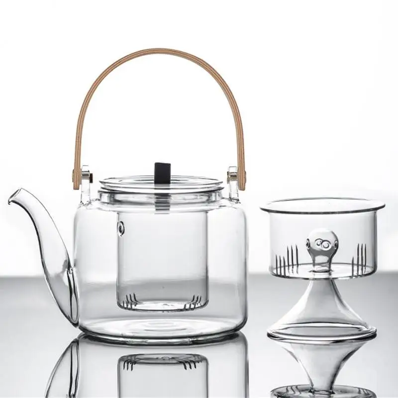 

Tea Sets Heat Resistant Glass Kettle Teapot For Stove Top With Infuser Heated Container Tea Pots Clear Kettle Filter For Gifts