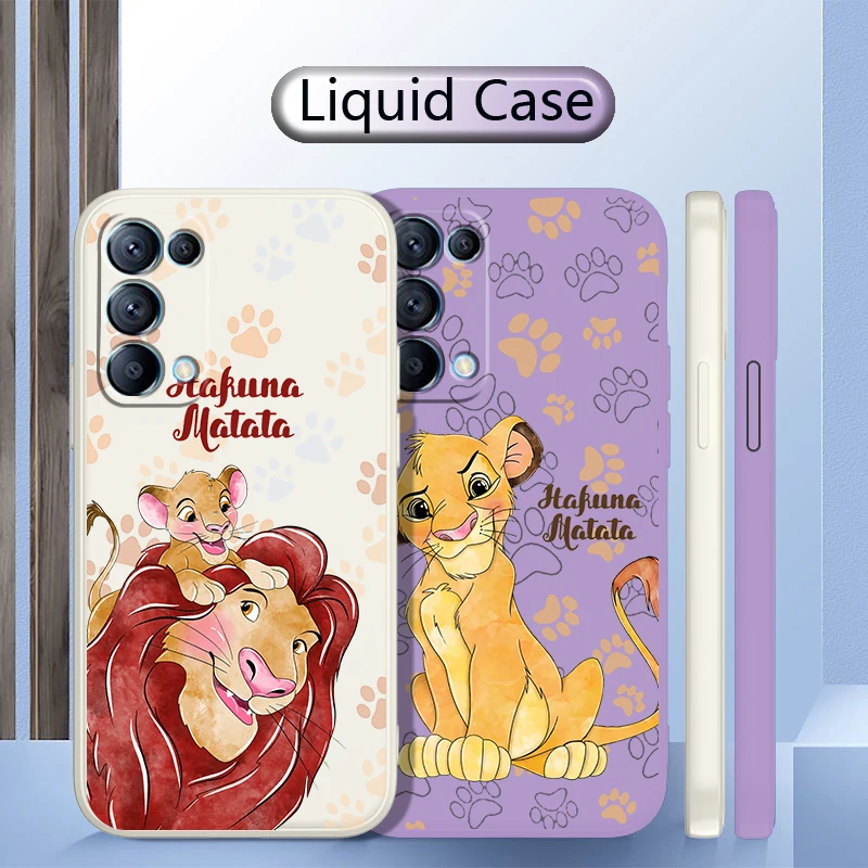 

Disney Lion King Simba For OPPO Find 9 8 X5 Pro X3 Pro X2 Neo 7Z 6 4 Pro SE Lite 4G 5G Liquid Rope Silicone Phone Case