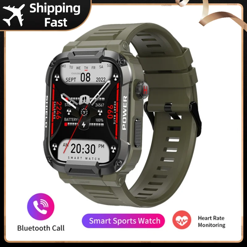 

New Sports Smart Watch Men IP68 5ATM Waterproof Outdoor Bluetooth Call Fitness Tracker Health Monitor Smartwatch For Android IOS