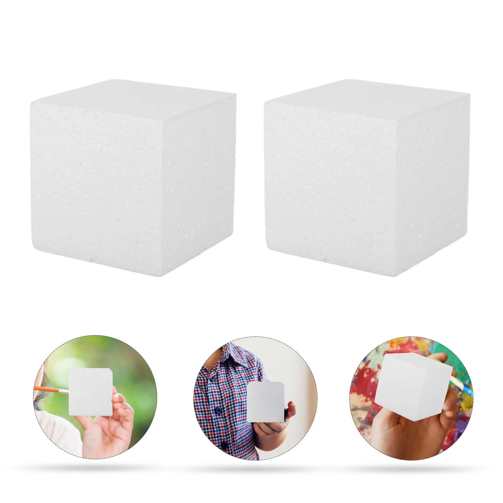 

20 Pcs Crafts Foams Cubes Sculpting Foam Block Craft Kids Painting Foam Block DIY Crafts Foam Cube Graffiti Foams Block Models