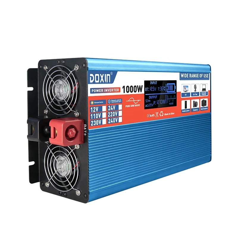 

Factory price 1000W 1500W 2000w dc 12v 24v to ac 220v 110v pure sine wave inverter for car solar
