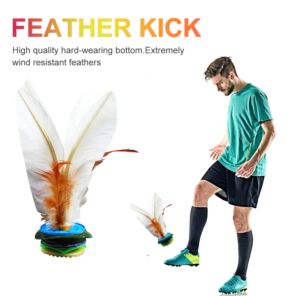 

Foot Kick Handwheel Feather Shuttlecock Portable Feather Sports Toy for Student Feather Shuttlecock Rubber for Physical Exercise