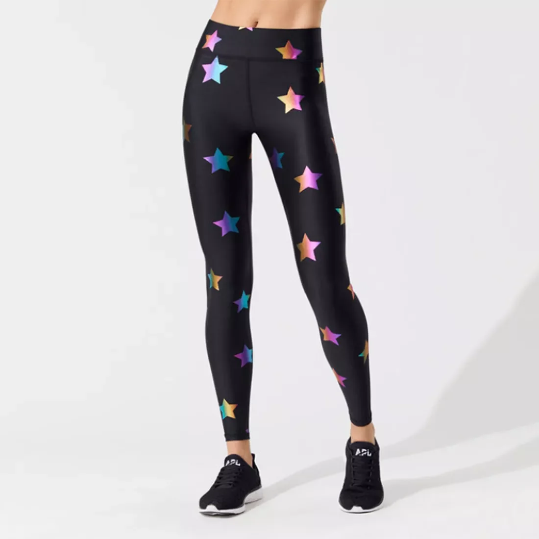 

NEW 2023 New Fashion Colored Stars Pattern Digital Printed Skinny Breathable Leggings Gifts For Ladies
