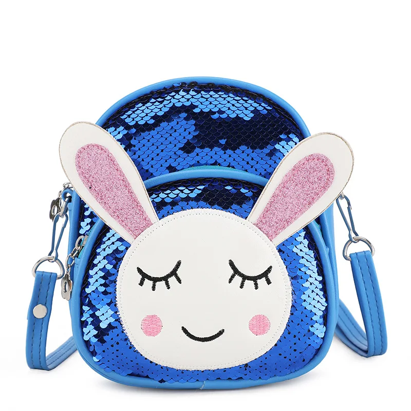 Sequins Bag for Kids Girl Mini Backpack Korean Baby Cute Side Shoulder Bag Dual-use Cartoon Crossbody Bag Kindergarten Schoolbag