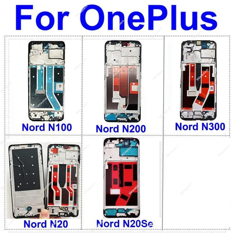 Передняя рамка ЖК-дисплея для OnePlus 1 + Nord N100 N200 N300 N20 N20Se