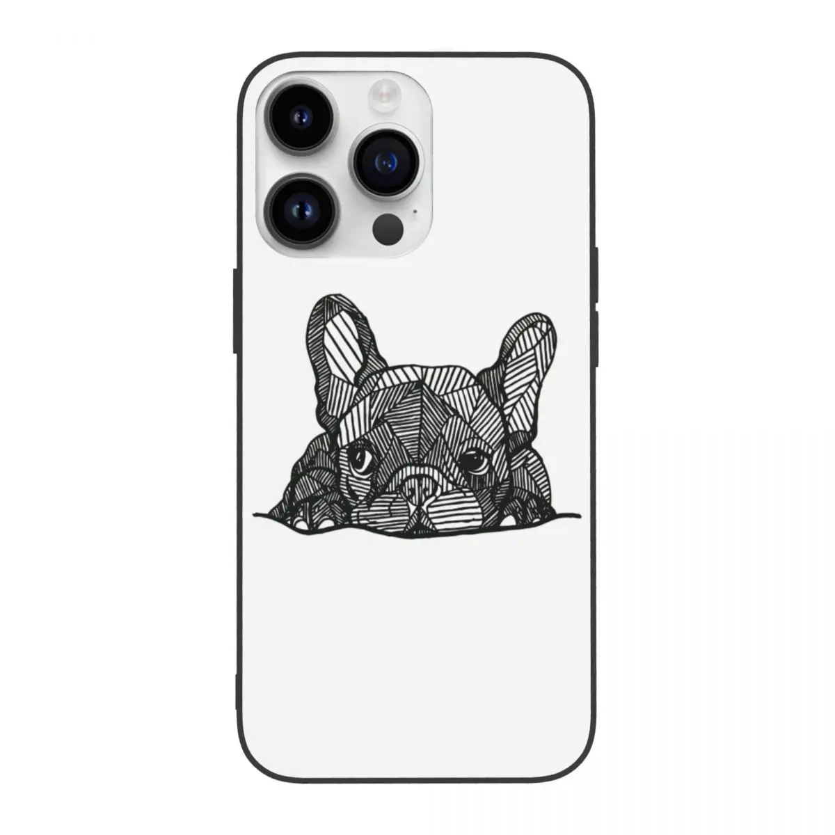 

Ударопрочный чехол из ТПУ для iPhone 14 13 Pro Max Plus Mini с изображением французского бульдога щенка собаки влюбленного