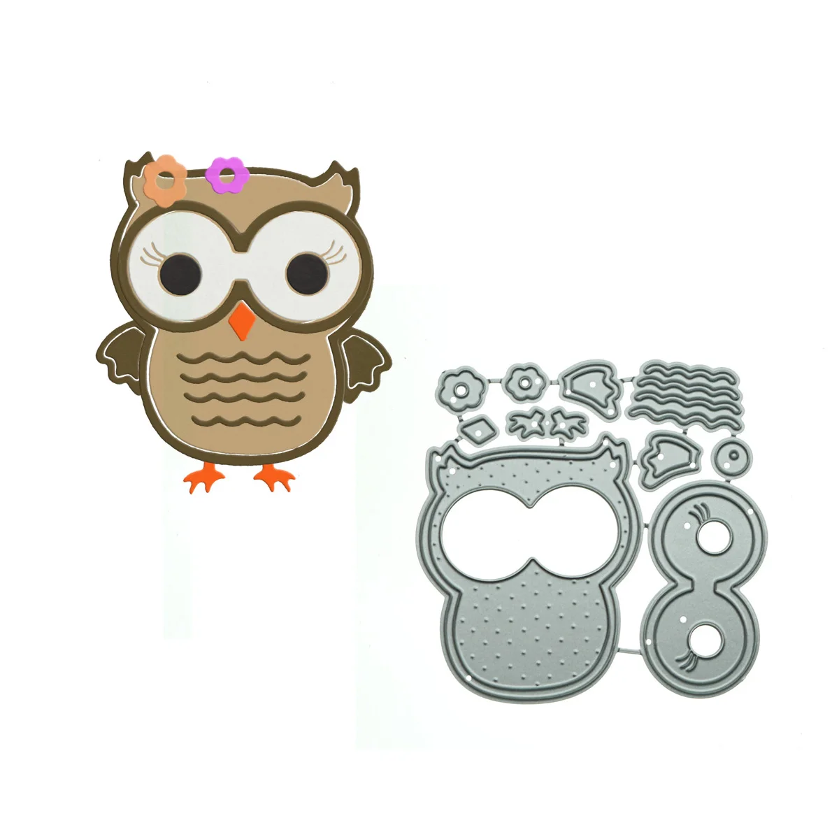 

Metal Cutting Die Cute Cartoon Bird Owl Paper Piecing Punch Stencil For Scrapbooking Handmade Clipart Decorating Art Work