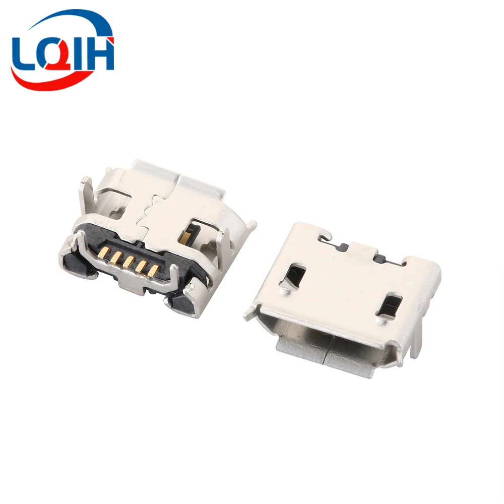 Фото 10 шт. Micro USB 2 5-контактный разъем, гнездо DIP SMD для телефонов, планшетов, колонок и т. Д., зарядный порт, разъем питания v8, штепсельная вилка №3