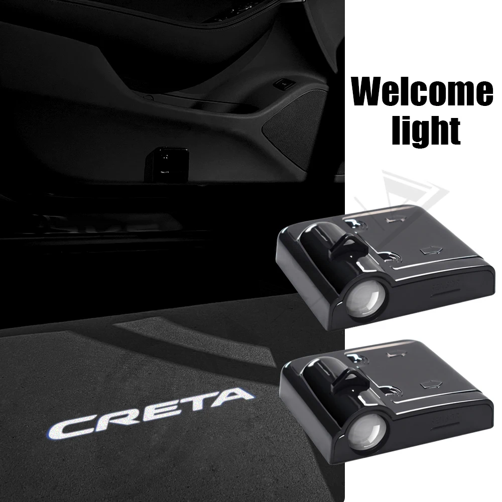 

2Pcs For Hyundai Creta 2021 2020 2019 2018 2017 2016 2015 2014 Car Door Welcome Light LED Logo Laser Projector Courtesy Lamp
