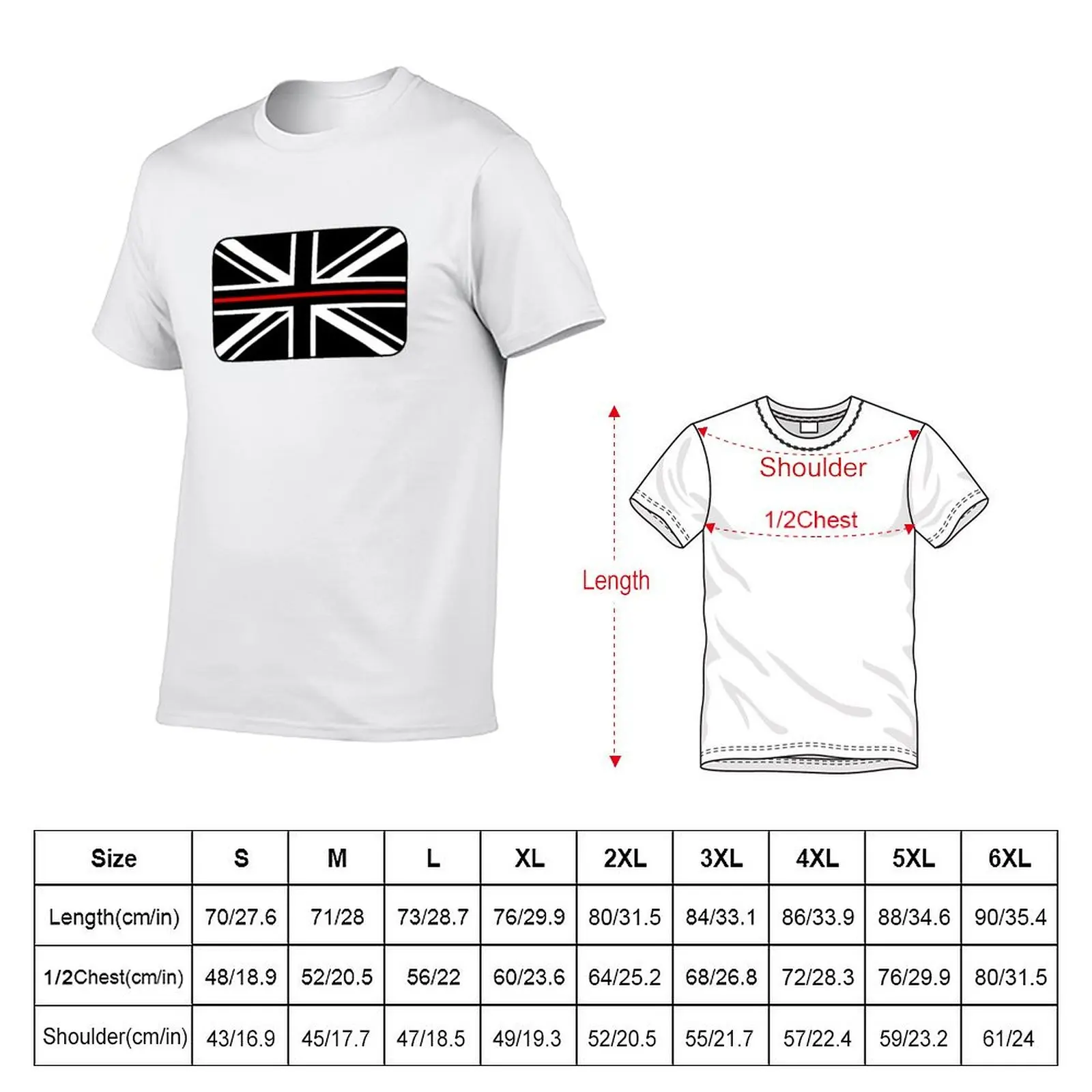 Футболка с тонкой красной линией Union Jack с флагом Великобритании, одежда больших размеров, быстросохнущие футболки для мужчин, упаковка (art.: 3920cc06fbd60) - 3920cc06fbd60