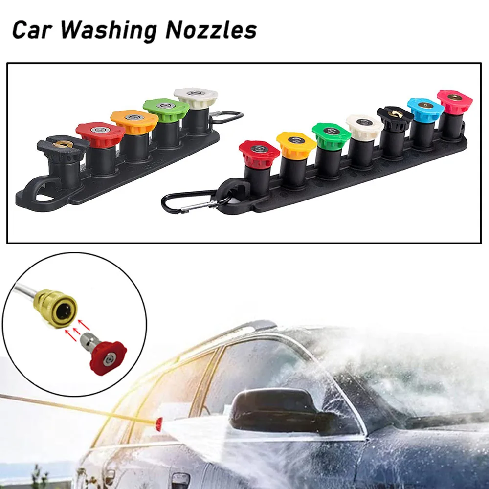 

5pcs/Set 1/4" Quick Connector Car Washing Nozzles Metal Jet Lance Nozzle High Pressure Washer Spray Nozzle Parkside Washing adap