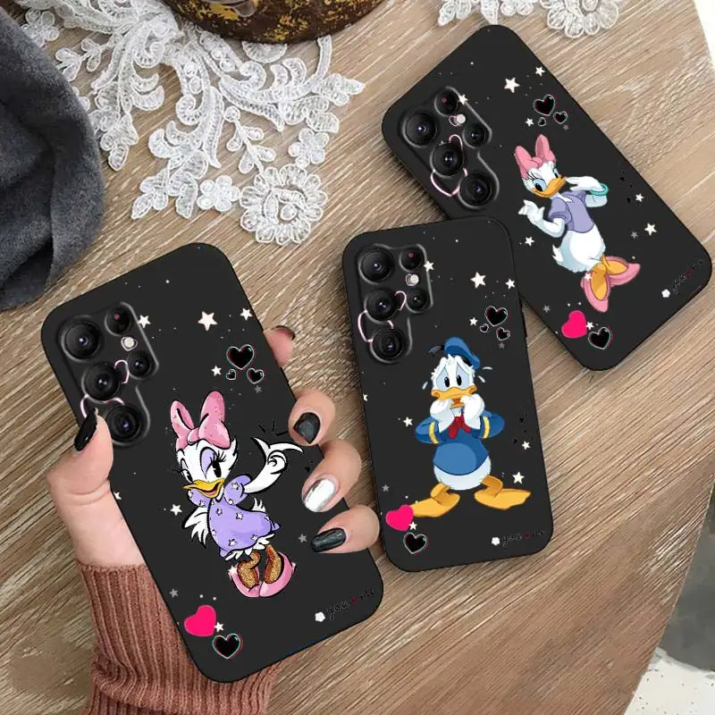 

Disney Donald Duck Minnie Phone Case For Samsung Galaxy S23 S22 S21 S20 FE Ultra Pro Lite S10 S9 S8 Plus S7 5G Black Cover