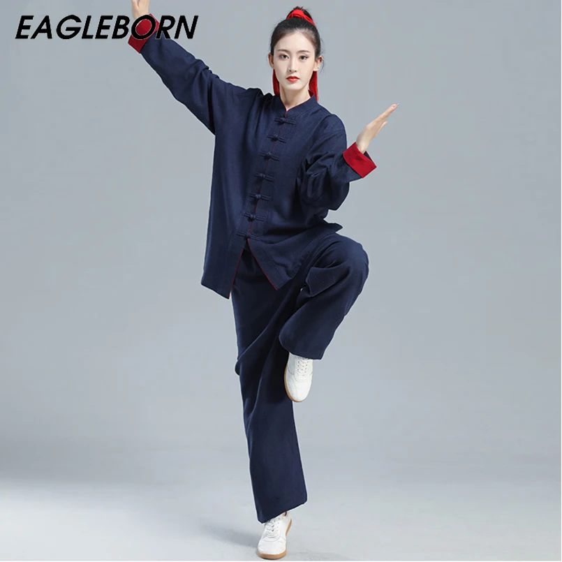 2023 New Men Tai Chi Clothing Spring Autumn Women Chinese Traditional Tai Chi Clothing Women Tai Chi Uniform Suit Kung Fu Set