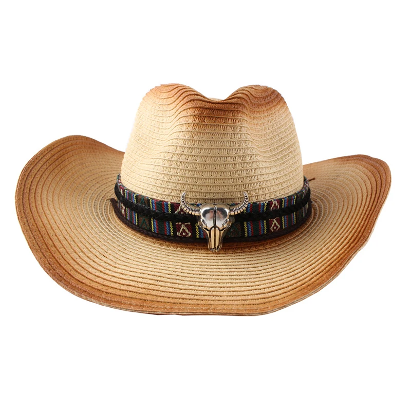 

New Fashion Summer Sun Cowboy Hat Hand-crafted Panama Beach Wide Brim Cap for Men Women Straw Hats