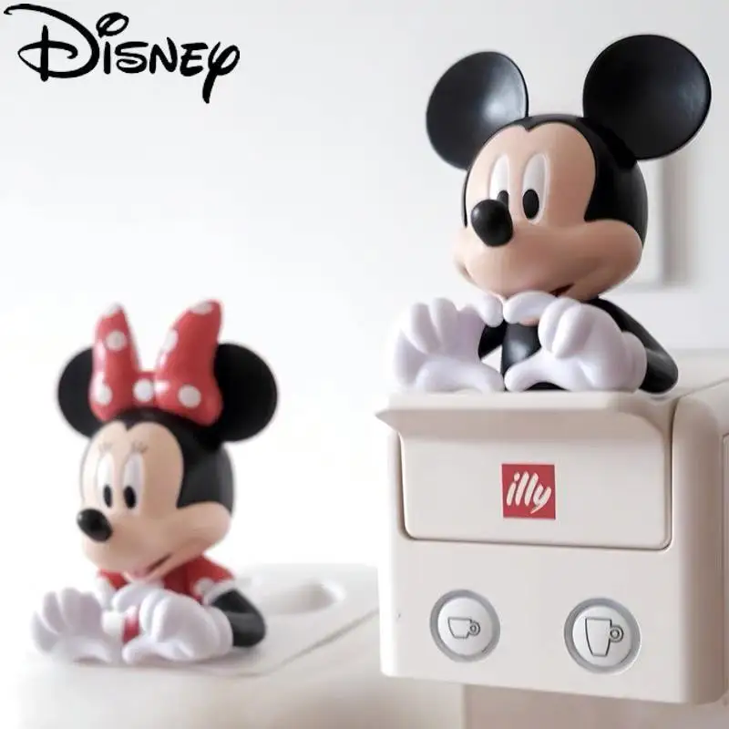 

Disney Cartoon Mickey Minnie Mouse Figure Heart Posture Action Figure Statue Model Anime Home Coffee Machine Decoration Model