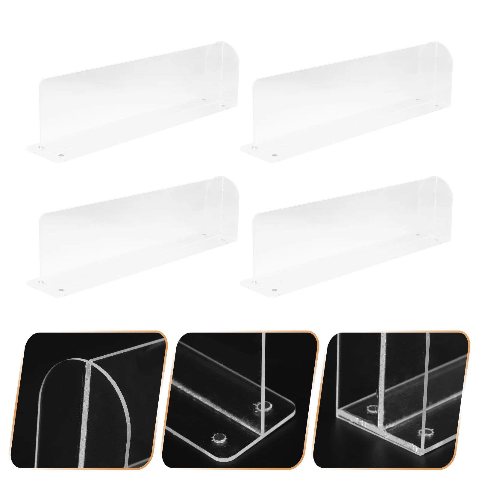 

4pcs Supermarket Use Commodity Dividers Practical Shelf Dividers Durable Baffles