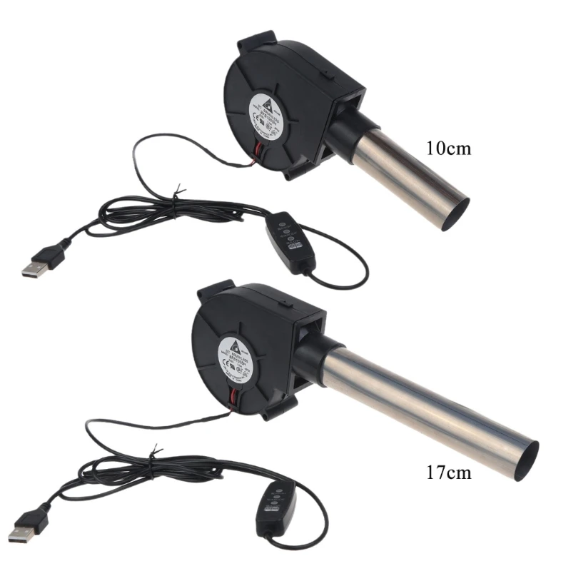 

5V USB Plug Blower Grill BBQ Fan Portable Barbeque Air Blower for Outdoor Barbecue Fire Bellow Camping Hiking Picnic