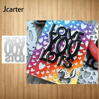 2022 metal cutting dies love you lots letters craft stencil for scrapbooking tools make album model punch blade decor template
