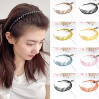 hair accessory girls plastic hairbands with tooth hair kids headbands for children solid hair band diy headband head hoop