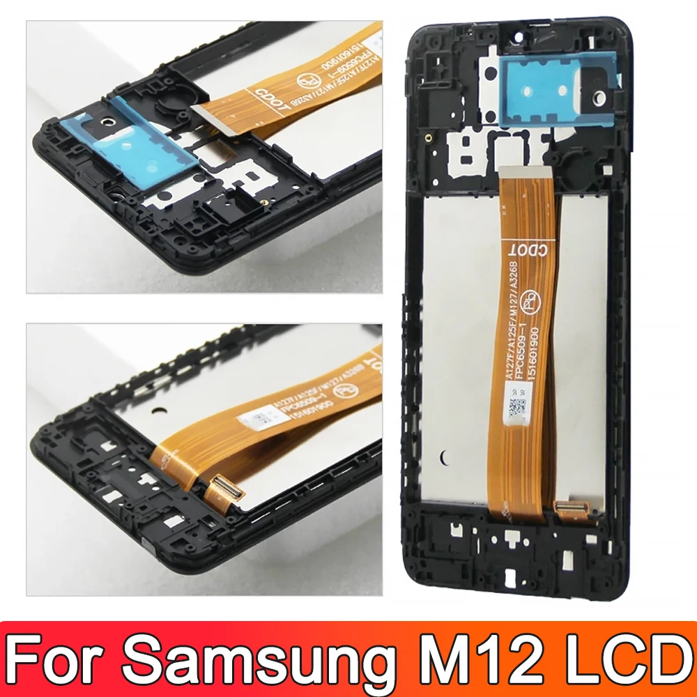 100% протестированный 6 5-дюймовый ЖК-дисплей для Samsung Galaxy M12 M127 M127F M127M сменный