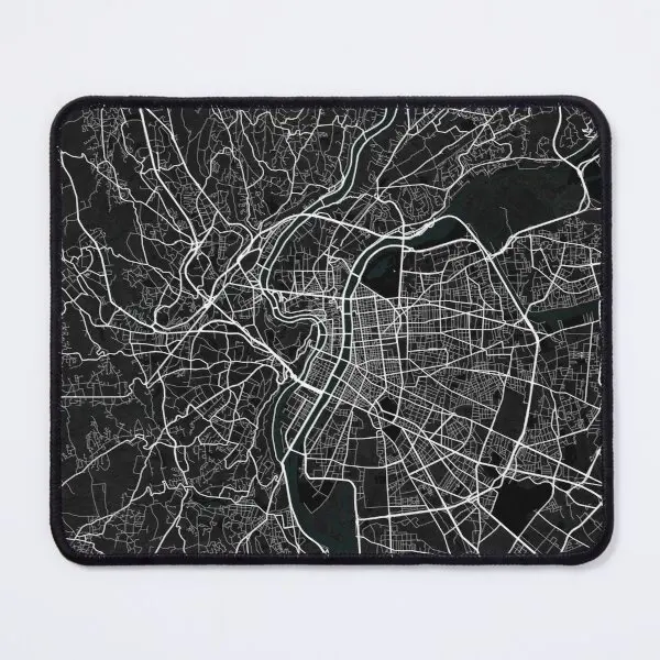 

Коврик для мыши с изображением города Лион, французский, Темный