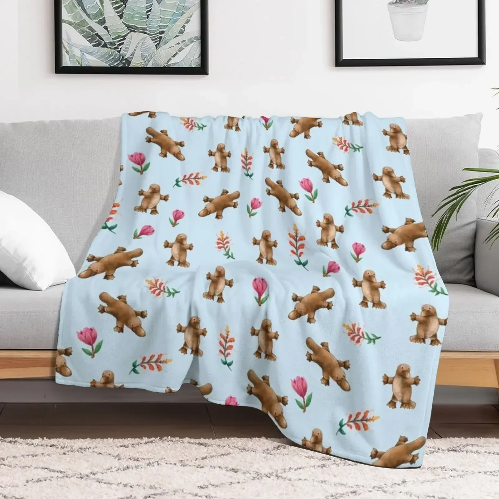 Синее австралийское одеяло с рисунком Platypus спальный мешок тяжелые одеяла