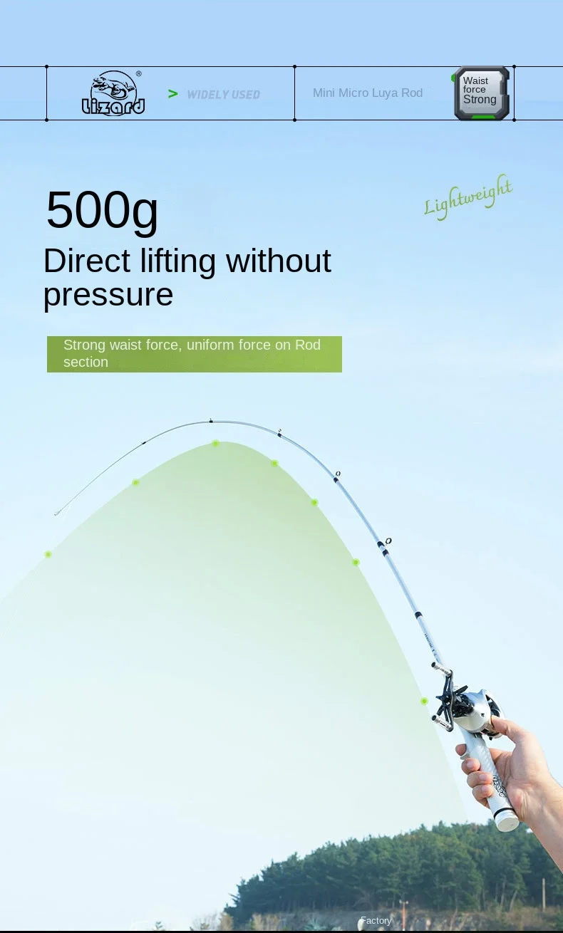 ДЕРЕВЯННАЯ портативная ультра короткая удочка для приманки 1 8 м с прямой ручкой UL