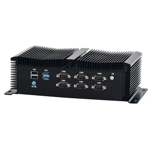 3*HDMI Display 6*COM RS232 RS485 Fanless Industrial Computer with Intel Core 10th Gen i7 10870H 10200H Mini PC GIPO PS2 9750H