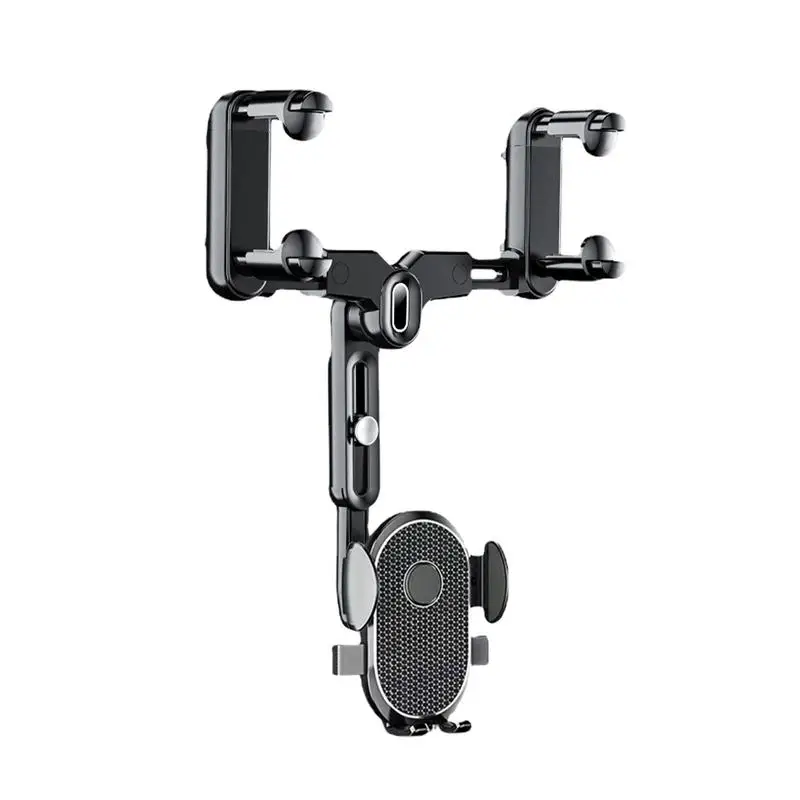 

Rearview Mirror Phone Holder 360 Car Multifunctional Mount Phone And GPS Holder Four-claw Firm Lock Car Phone Holder Cell Phone