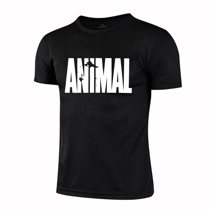 

Men's ANIMAL Print Tshirts Quick Dry Soccer Jersey Fitness Sportswear Gym Sport Short Sleeve Shirt Breathable