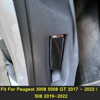 front engine hood button cover trim molding garnish strip protector 1pcs for peugeot 3008 5008 gt 2017 2022 508 2019 2022