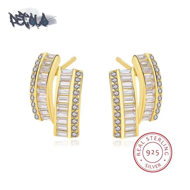 

Женские серьги из серебра 925 пробы, с фианитом