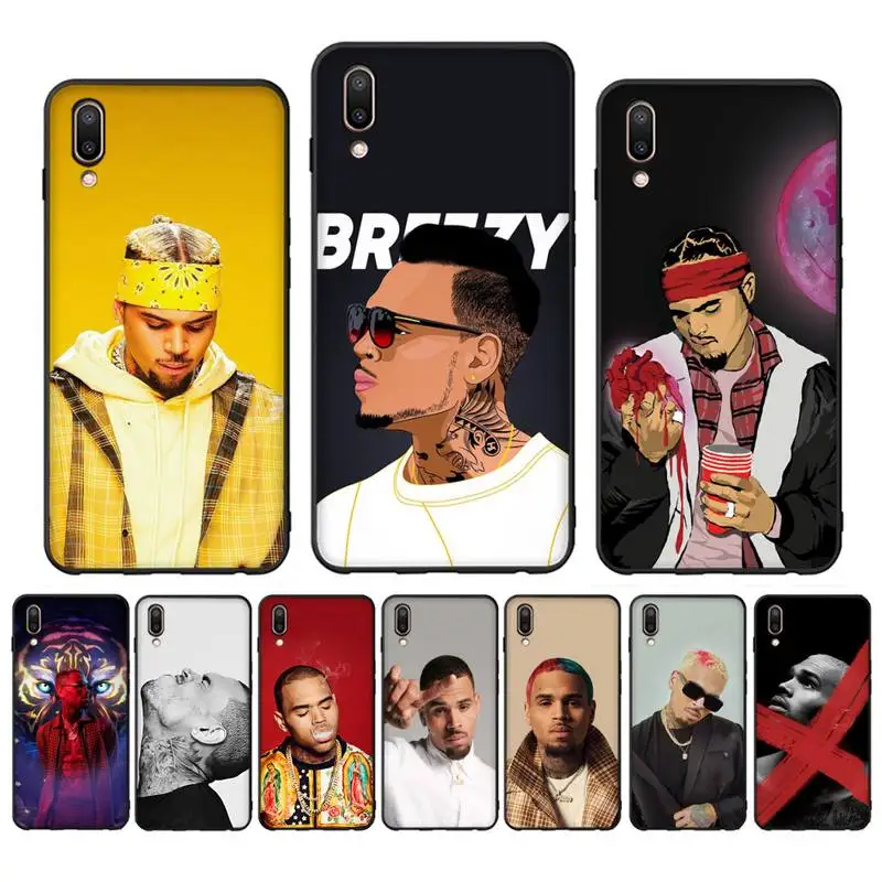 

Chris Brown Phone Case for Vivo Y91C Y11 17 19 17 67 81 Oppo A9 2020 Realme c3