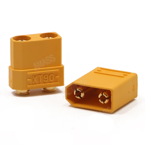 5-10 шт. оригинальный Amass XT90PB-M/F 4,5 мм разъем PCB штекер/гнездо; DC supply; XT90; PIN: 2; На печатной плате; THT; 40A; 500 в